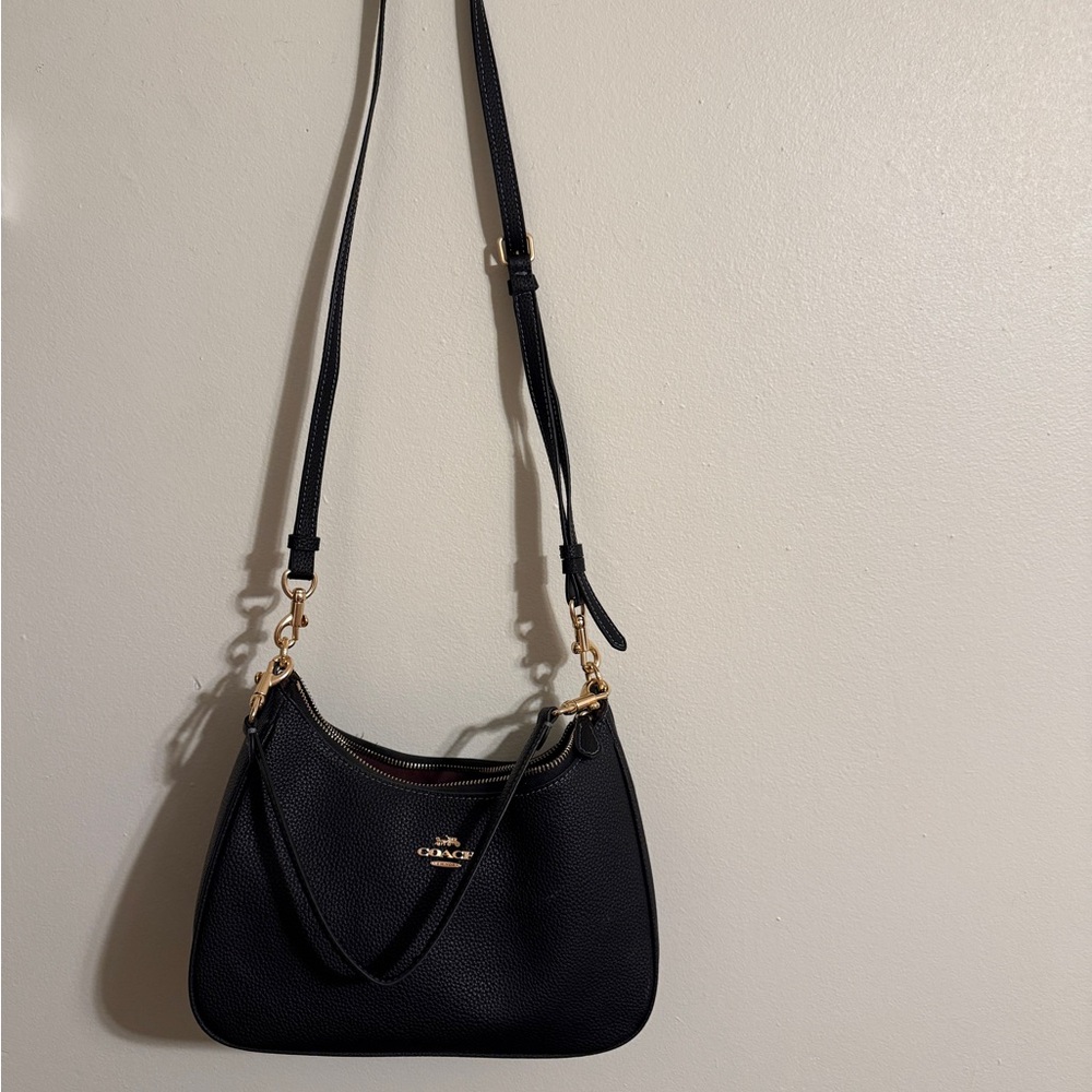 Coach Black Pebbled Leather Shoulder Bag